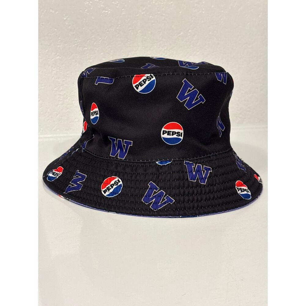 University of Washington Pepsi, bucket, hat, reversible, purple, black